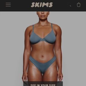 2 new SKIMS 36D Cotton Jersey Bras